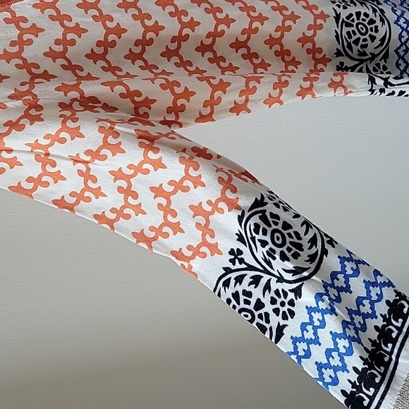 J. McLaughlin 3/4 Sleeve All Over Patterned Women Sz Medium Lightweight Cardigan - Picture 9 of 10